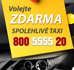 Volejte ZDARMA spolehlivé taxi 800 5555 20