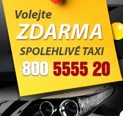 Volejte ZDARMA spolehlivé taxi 800 5555 20